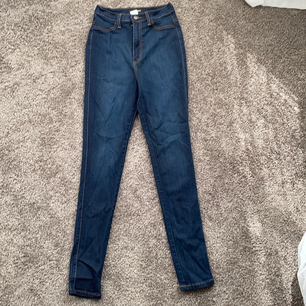 Fashion nova dark wash high waisted jegging